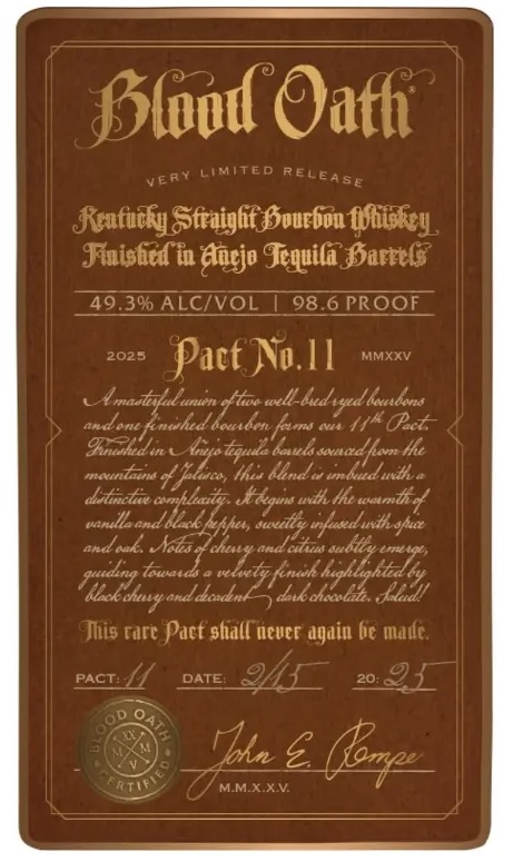Blood Oath Pact No. 11 Bourbon Whiskey 